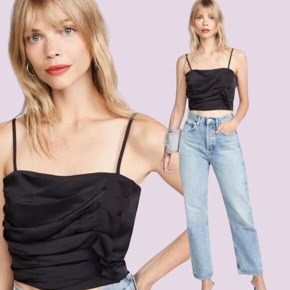 Ramy Brook Estelle Ruffled Crop Top Size 2 Romantic Elegant Feminine ($258) - Picture 1 of 10